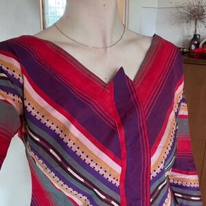 Maximalist Vintage Top With Unique Neckline